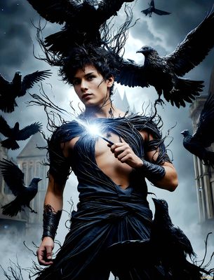 Male magic and myth: dragons, mages, elves, and sorcery. Cinematic UHD art.