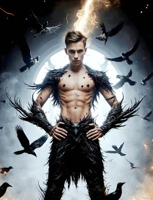 Male magic and myth: dragons, mages, elves, and sorcery. Cinematic UHD art.