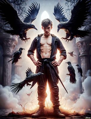 Male magic and myth: dragons, mages, elves, and sorcery. Cinematic UHD art.