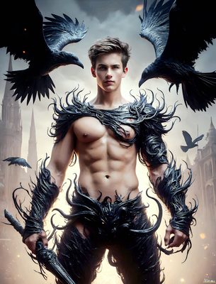 Male magic and myth: dragons, mages, elves, and sorcery. Cinematic UHD art.