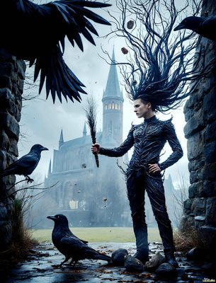 Male magic and myth: dragons, mages, elves, and sorcery. Cinematic UHD art.