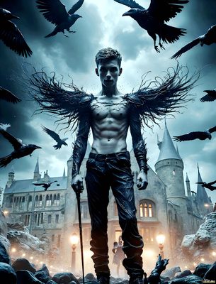 Male magic and myth: dragons, mages, elves, and sorcery. Cinematic UHD art.