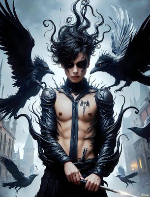 Male magic and myth: dragons, mages, elves, and sorcery. Cinematic UHD art.