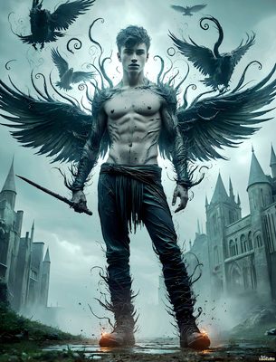 Male magic and myth: dragons, mages, elves, and sorcery. Cinematic UHD art.