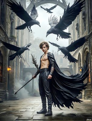 Male magic and myth: dragons, mages, elves, and sorcery. Cinematic UHD art.