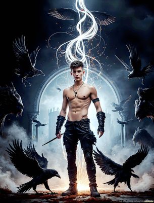 Male magic and myth: dragons, mages, elves, and sorcery. Cinematic UHD art.