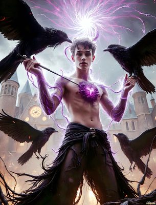 Male magic and myth: dragons, mages, elves, and sorcery. Cinematic UHD art.