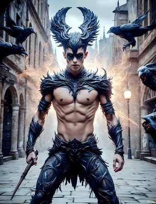 Male magic and myth: dragons, mages, elves, and sorcery. Cinematic UHD art.