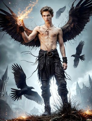Male magic and myth: dragons, mages, elves, and sorcery. Cinematic UHD art.