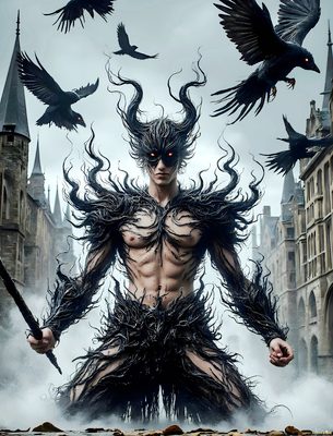 Male magic and myth: dragons, mages, elves, and sorcery. Cinematic UHD art.