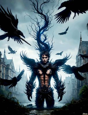 Male magic and myth: dragons, mages, elves, and sorcery. Cinematic UHD art.