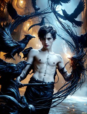 Male magic and myth: dragons, mages, elves, and sorcery. Cinematic UHD art.
