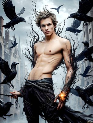 Male magic and myth: dragons, mages, elves, and sorcery. Cinematic UHD art.