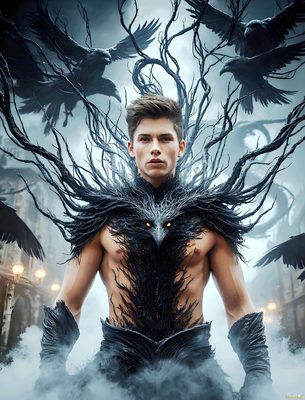 Male magic and myth: dragons, mages, elves, and sorcery. Cinematic UHD art.