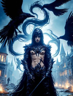 Male magic and myth: dragons, mages, elves, and sorcery. Cinematic UHD art.