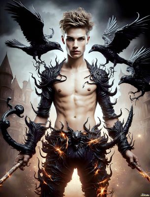 Male magic and myth: dragons, mages, elves, and sorcery. Cinematic UHD art.
