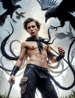 Male magic and myth: dragons, mages, elves, and sorcery. Cinematic UHD art.