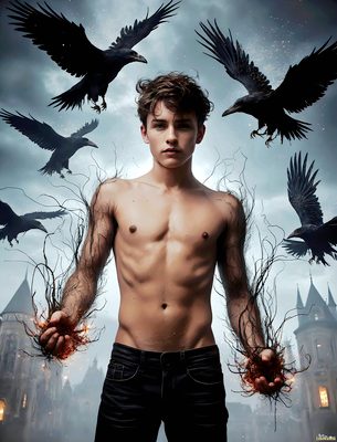 Male magic and myth: dragons, mages, elves, and sorcery. Cinematic UHD art.