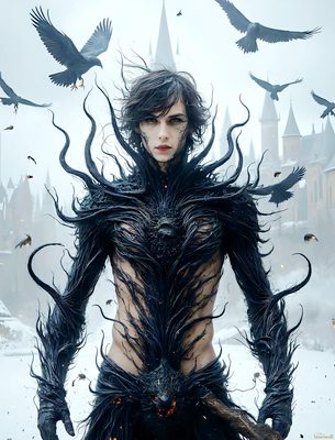 Male magic and myth: dragons, mages, elves, and sorcery. Cinematic UHD art.