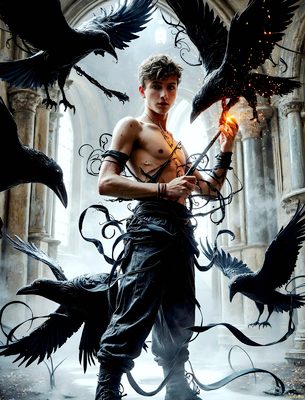 Male magic and myth: dragons, mages, elves, and sorcery. Cinematic UHD art.