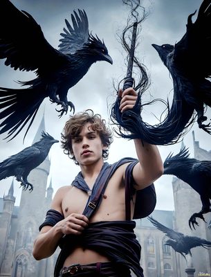 Male magic and myth: dragons, mages, elves, and sorcery. Cinematic UHD art.