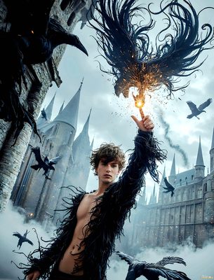 Male magic and myth: dragons, mages, elves, and sorcery. Cinematic UHD art.