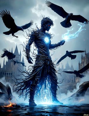 Male magic and myth: dragons, mages, elves, and sorcery. Cinematic UHD art.