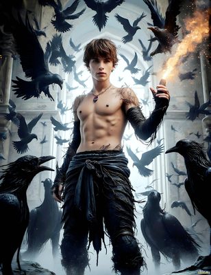 Male magic and myth: dragons, mages, elves, and sorcery. Cinematic UHD art.
