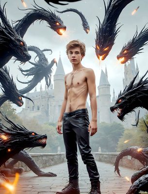 Male magic and myth: dragons, mages, elves, and sorcery. Cinematic UHD art.