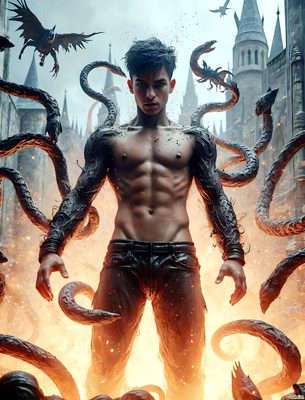 Male magic and myth: dragons, mages, elves, and sorcery. Cinematic UHD art.