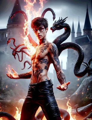 Male magic and myth: dragons, mages, elves, and sorcery. Cinematic UHD art.