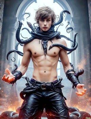 Male magic and myth: dragons, mages, elves, and sorcery. Cinematic UHD art.