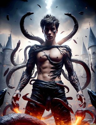 Male magic and myth: dragons, mages, elves, and sorcery. Cinematic UHD art.