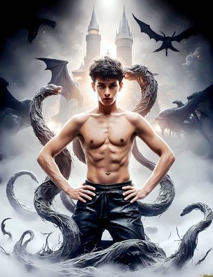 Male magic and myth: dragons, mages, elves, and sorcery. Cinematic UHD art.
