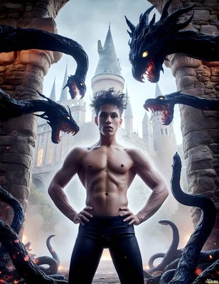 Male magic and myth: dragons, mages, elves, and sorcery. Cinematic UHD art.