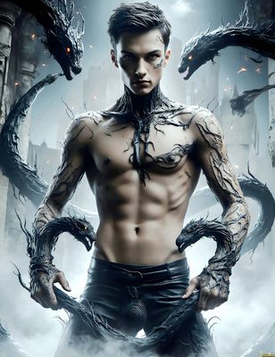 Male magic and myth: dragons, mages, elves, and sorcery. Cinematic UHD art.