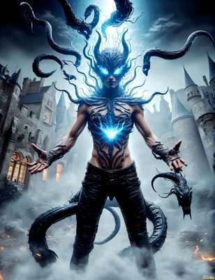 Male magic and myth: dragons, mages, elves, and sorcery. Cinematic UHD art.