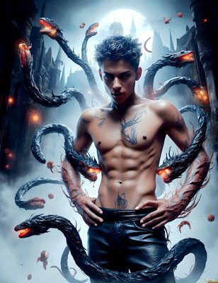 Male magic and myth: dragons, mages, elves, and sorcery. Cinematic UHD art.