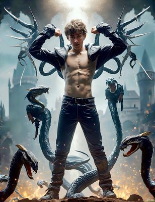Male magic and myth: dragons, mages, elves, and sorcery. Cinematic UHD art.