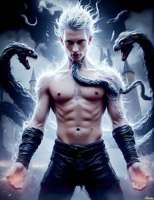 Male magic and myth: dragons, mages, elves, and sorcery. Cinematic UHD art.