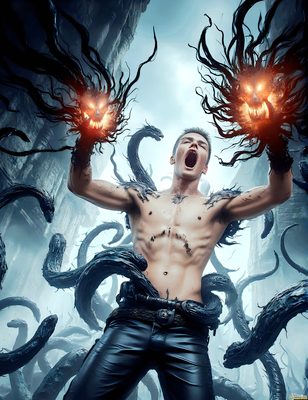 Male magic and myth: dragons, mages, elves, and sorcery. Cinematic UHD art.