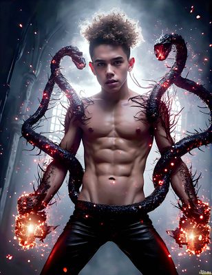 Male magic and myth: dragons, mages, elves, and sorcery. Cinematic UHD art.