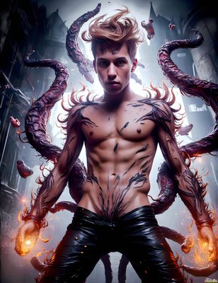 Male magic and myth: dragons, mages, elves, and sorcery. Cinematic UHD art.