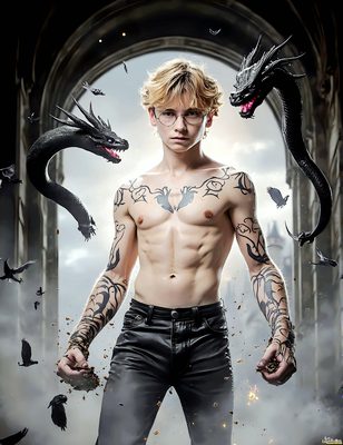 Male magic and myth: dragons, mages, elves, and sorcery. Cinematic UHD art.