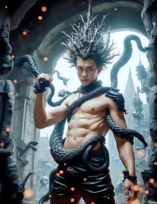 Male magic and myth: dragons, mages, elves, and sorcery. Cinematic UHD art.
