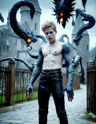Male magic and myth: dragons, mages, elves, and sorcery. Cinematic UHD art.