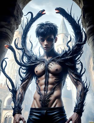 Male magic and myth: dragons, mages, elves, and sorcery. Cinematic UHD art.