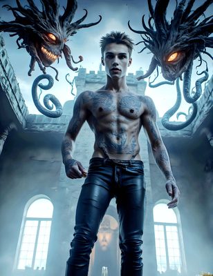 Male magic and myth: dragons, mages, elves, and sorcery. Cinematic UHD art.