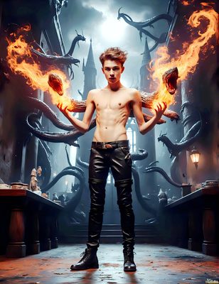 Male magic and myth: dragons, mages, elves, and sorcery. Cinematic UHD art.
