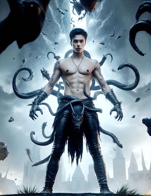 Male magic and myth: dragons, mages, elves, and sorcery. Cinematic UHD art.